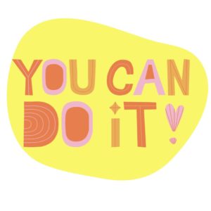 tekst you can do it in een geel vlak