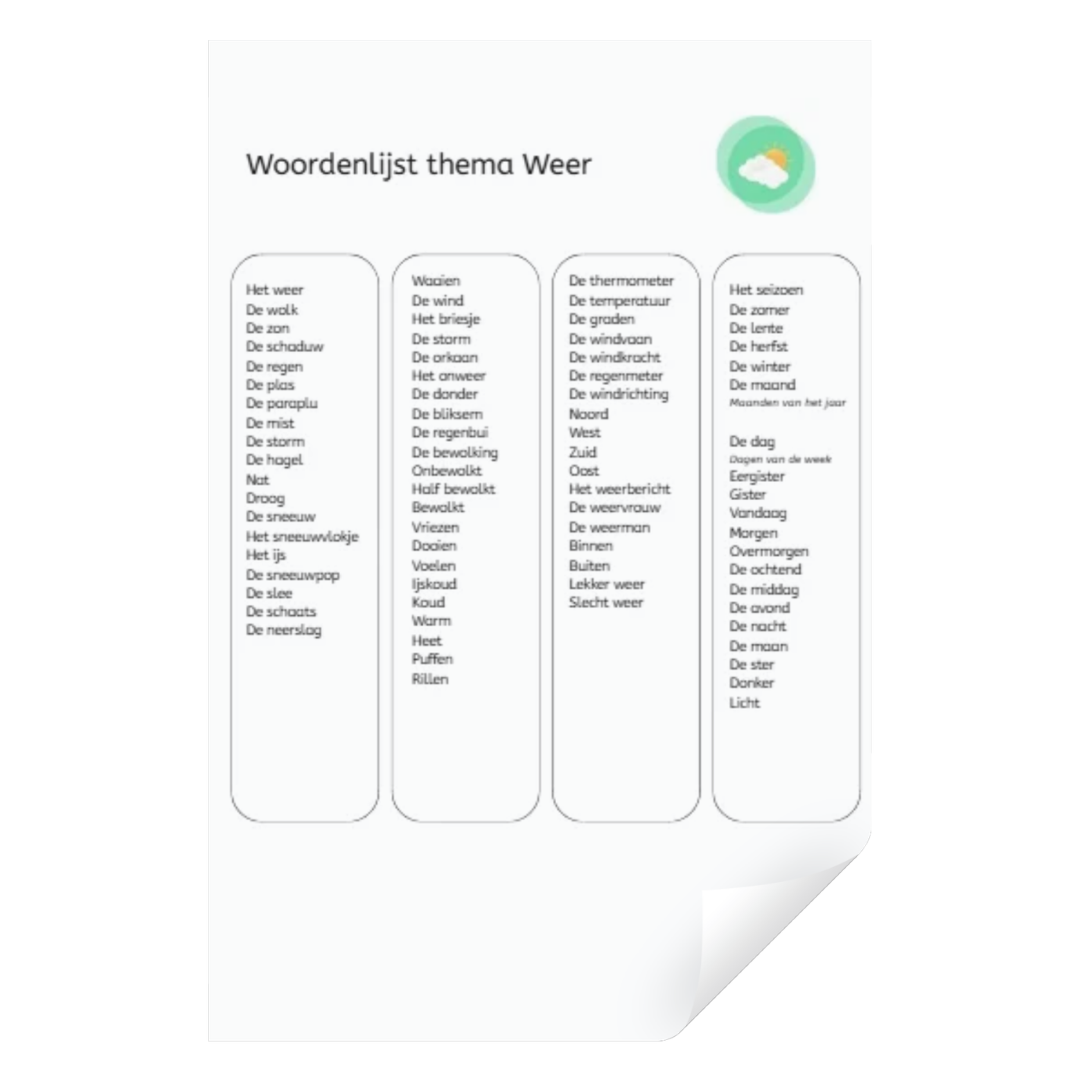 Thema woordenlijsten